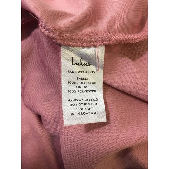 LULU'S  XS Mesmerizing Essence Pink Pleated Backless Tiered Maxi Dress B91 - Picture 9 of 10